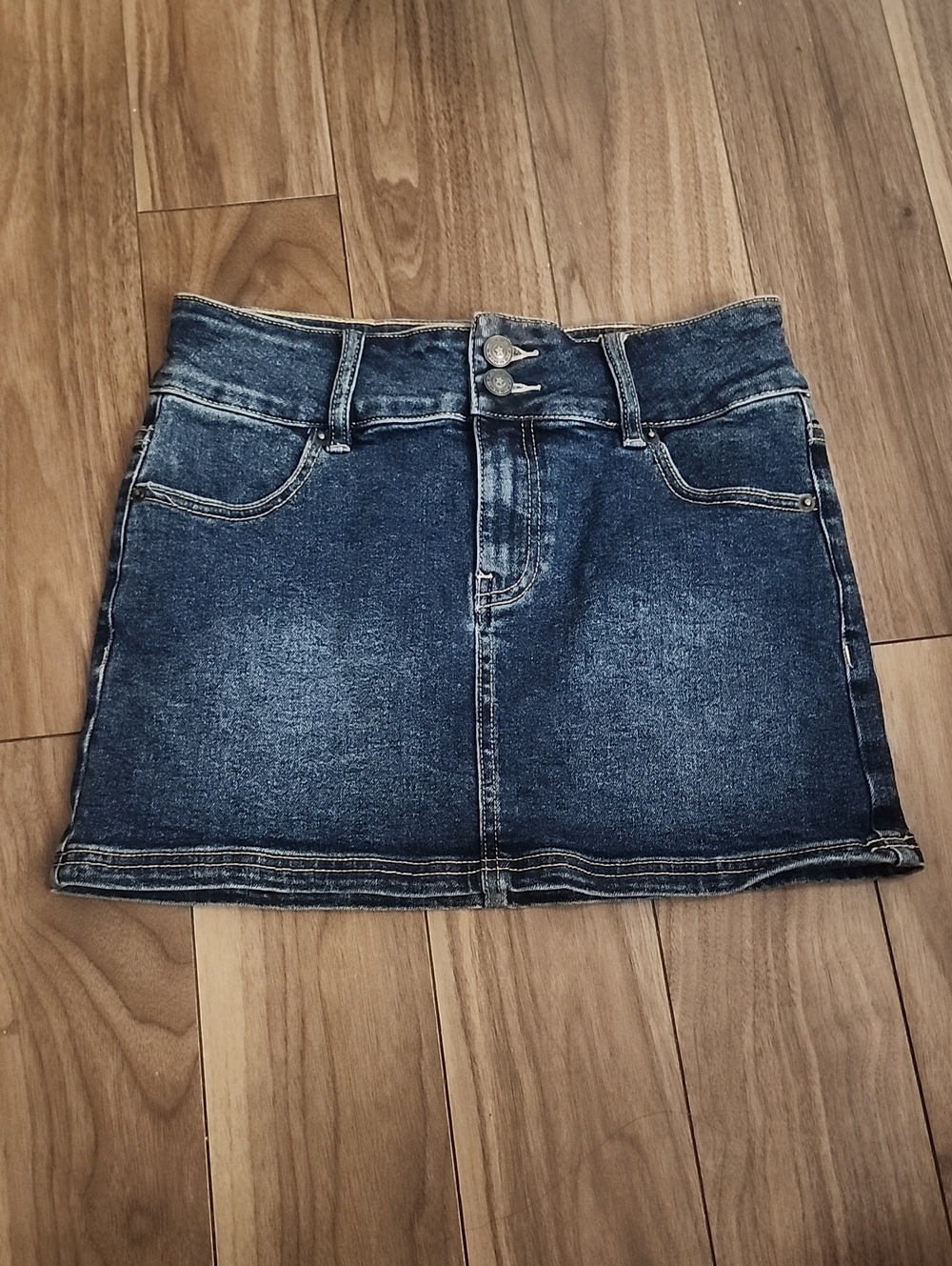 Princess Polly Classic Dark Blue Denim Mini Skirt